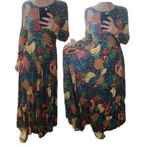 Farm Rio long fruit print party dress